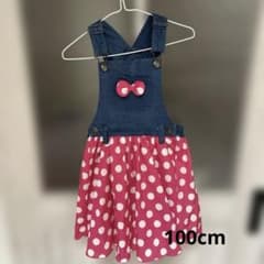 Disney 미니 마우스 데님 점퍼 스커트 100cm