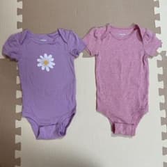 女の子ピンク半袖ロンパース2枚セット 18mのサムネイル