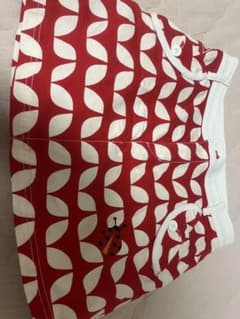 ルコックレディース ゴルフスカート レッド てんとう虫柄 - メルカリ
