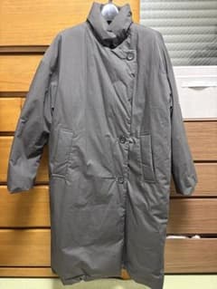 チャコール グレー ロング ダウンジャケット レディース 冬服のサムネイル