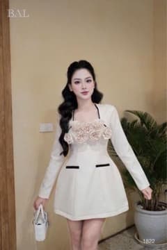 BAL 1822 フラワーモチーフ ミニドレスのサムネイル