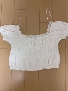ホワイト シャーリング 半袖ブラウス【ZARA】のサムネイル