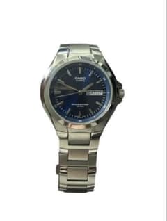 遺品整理　CASIO アナログ時計 ステンレススチール ブルー