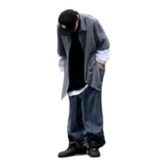 超ビックリサイズ　シャツ　3xl 水色チェックのサムネイル