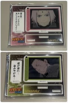 NARUTO 트레이딩명 대사 아크릴 스탠드 사쿠라 시카마루 2점 세트