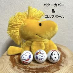 ウッドストック　パターヘッドカバー　SNOOPY ゴルフボール