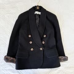 Christian Dior ショールカラーダブルジャケット ブラック - メルカリ