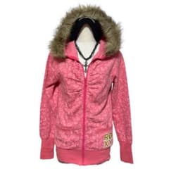 00s y2kシャーリング豹柄ファーパーカー平成ギャルフェアリーグランジ