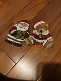 ビーズで出来たクリスマスコースターのサムネイル