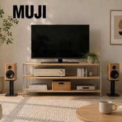 無印良品 ステンレスユニットシェルフ 3段 テレビボード 天然木 無垢材 北欧 無印良品 ステンレスユニットシェルフ 3段 テレビボード 天然木 無垢材