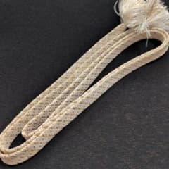 訳あり 帯締め クリーム色 金糸 着物小物 シミあるため格安商品