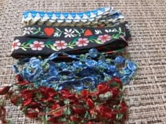 台北購入 チロリアンテープ 刺繍テープ 5本セット ハンドメイドのサムネイル