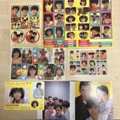 昭和レトロ❗️昭和アイドルステッカー23枚&マグネット15個セット‼️合計38点 田原俊彦/松田聖子/近藤真彦/シブがき 昭和アイドル ステッカー シール