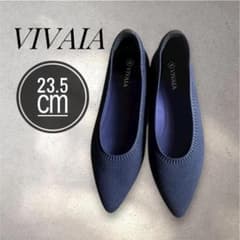 23.5㎝ VIVAIA ビバイア フラット シンプル ネイビー ヴィヴァイア