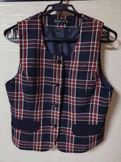 en joie soleil チェック柄 ベスト 15号のサムネイル