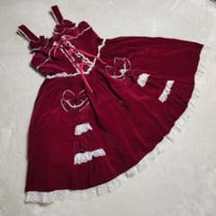 初期Angelic Pretty♡別珍バッスルジャンパースカート 赤 - メルカリ