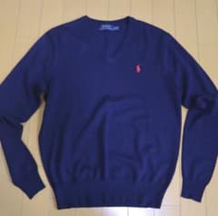 Polo Ralph Lauren ネイビー Vネックセーター