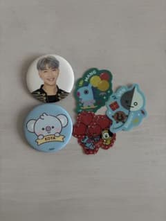 BTS RM 캔 배지 BT21 스티커 세트