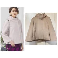 ANAYI アナイ アンゴラシャルムショートコート 36 キャメル 現行タグ