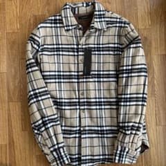 新品 roshell 裏ボア チェックシャツ ベージュ Sのサムネイル