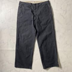 美品】クッシュマン ワークパンツ ブラックシャンブレー ごま塩 22686