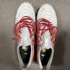 Mizuno サッカーシューズ スパイク ホワイト/レッド - メルカリ
