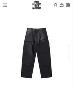 ブラックアイパッチ ダブルニー パンツ レザー - メルカリ