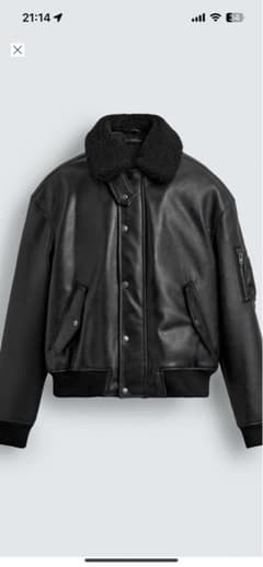 ブラックレザーボンバージャケット Lサイズ