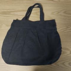 fog linen work リネン布製100%トートバッグ ブラックのサムネイル