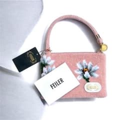 FEILER 花柄ハンドバッグ、ポーチセット　ピンク　ホワイトマーガレット 新品】フェイラー ホワイトマーガレット サイドポーチ ピンク - メルカリ