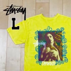 【入手困難】ステューシー　イエロー　バックプリント　ワンポイント　Tシャツのサムネイル