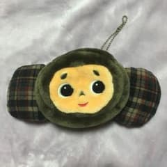 チェブラーシカ ふわふわポーチ チェック柄のサムネイル