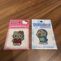 ハローキティ ドラえもん ジュエリーシール 2種セット - メルカリ