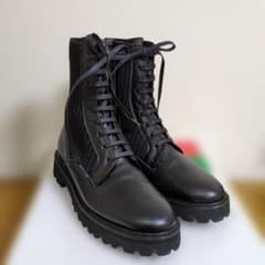 銀座カネマツ　ブラックショートブーツ22cmのサムネイル