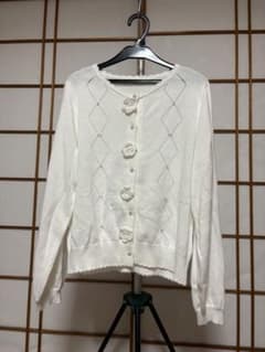 axes femme 長袖 カーディガン ホワイトのサムネイル