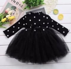 新品♡90cm♡ドッリボン×チュールドレス♡ 黒のサムネイル