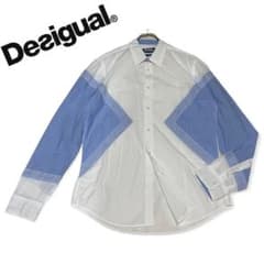 美品！Dasigual レース 切り替え ホワイト カジュアル 長袖シャツ Mのサムネイル