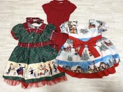 クリスマスドレス3点セット　110〜120のサムネイル