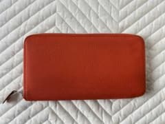 HERMESエルメスオレンジレザー長財布