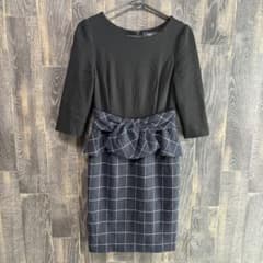JUSGLITTY 七分袖ペプラムワンピース サイズ0 - メルカリ