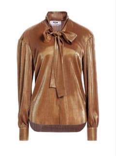 短期間出品・処分価格！未使用品・MSGM ラメ素材ブラウス IT40 - メルカリ