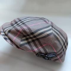 Burberry チェック柄 ハンチング帽 本革レザーベルトつき - メルカリ