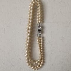 petite robe noireプティローブノアー3連コットンパールネックレス