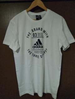 新品　未使用　adidas　Tシャツ　ホワイト　L程度のサムネイル