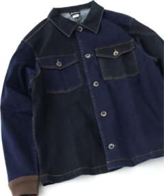 【新品】ストレッチデニム　シャツジャケットのサムネイル