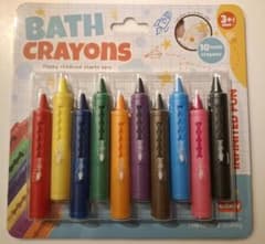 【新品未使用品】BATH CRAYONS お風呂で使うクレヨン お風呂用 10色のサムネイル