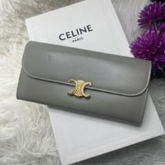 あっきー様✨CELINE トリオンフ ラージ ウォレット 長財布 グレー あっきー様✨CELINE トリオンフ ラージ ウォレット 長財布 グレー