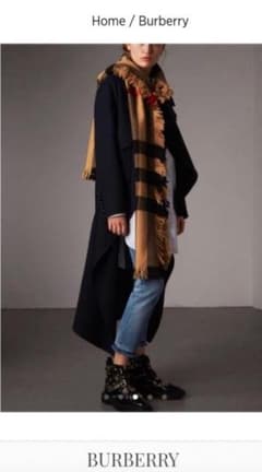 チャイ様専用♪BURBERRY バーバリー スカーフマフラー サイドフリンジ