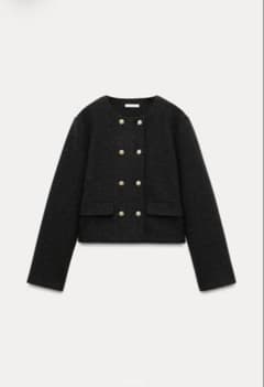 ZARA ボタン付きクロスジャケットのサムネイル