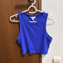 H&M リブタンクトップ ブルーのサムネイル